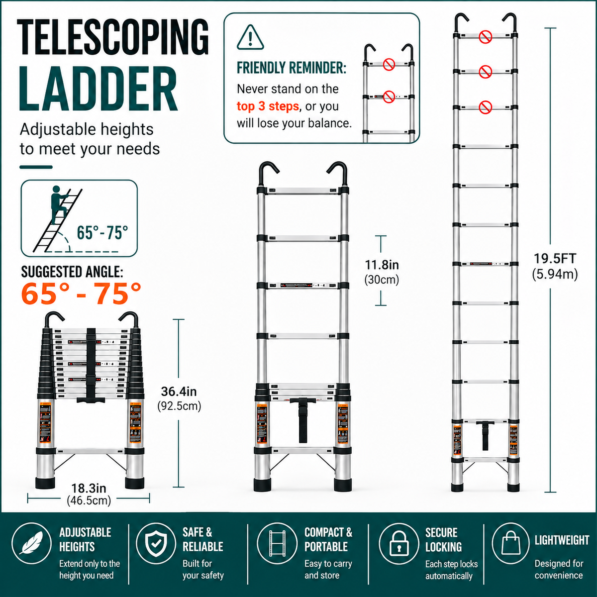 Telescoping Ladder 19.5FT